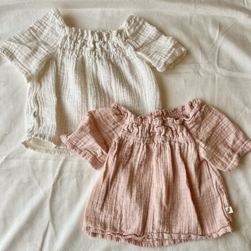 Easy Peasy 2T Crinkle Short Sleeve Shirts